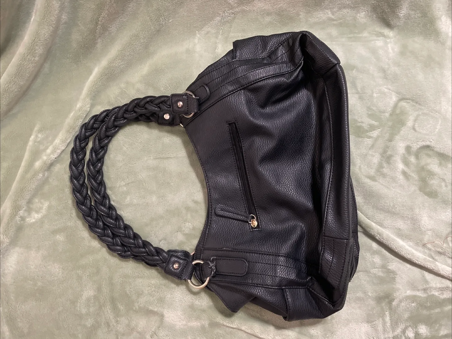 Black Braided Handle Handbag image indicator(4)