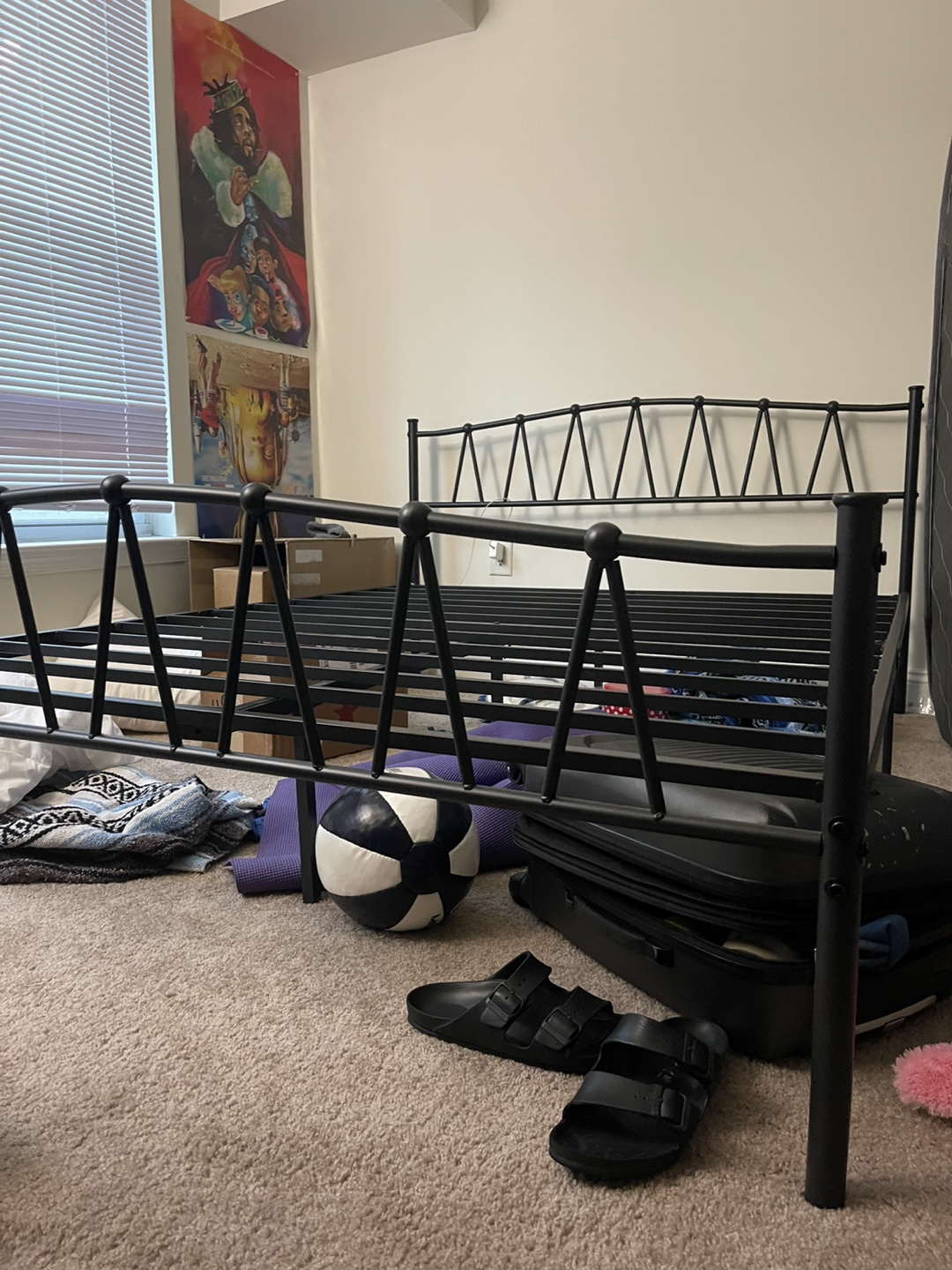 Black Metal Bed Frame - photo 2