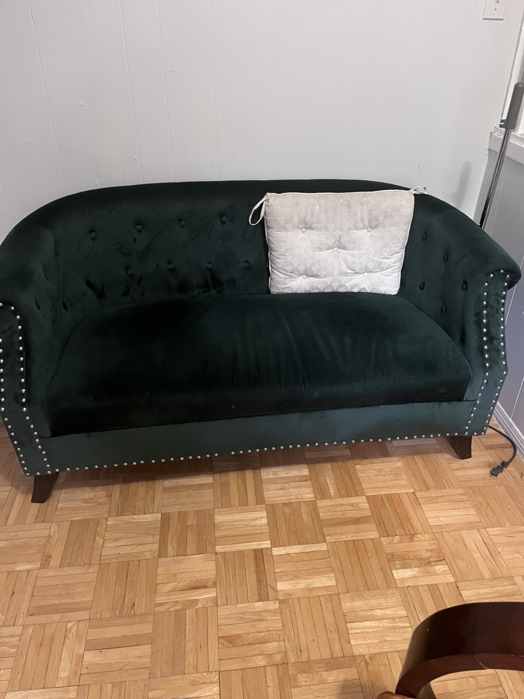 Green Velvet Loveseat