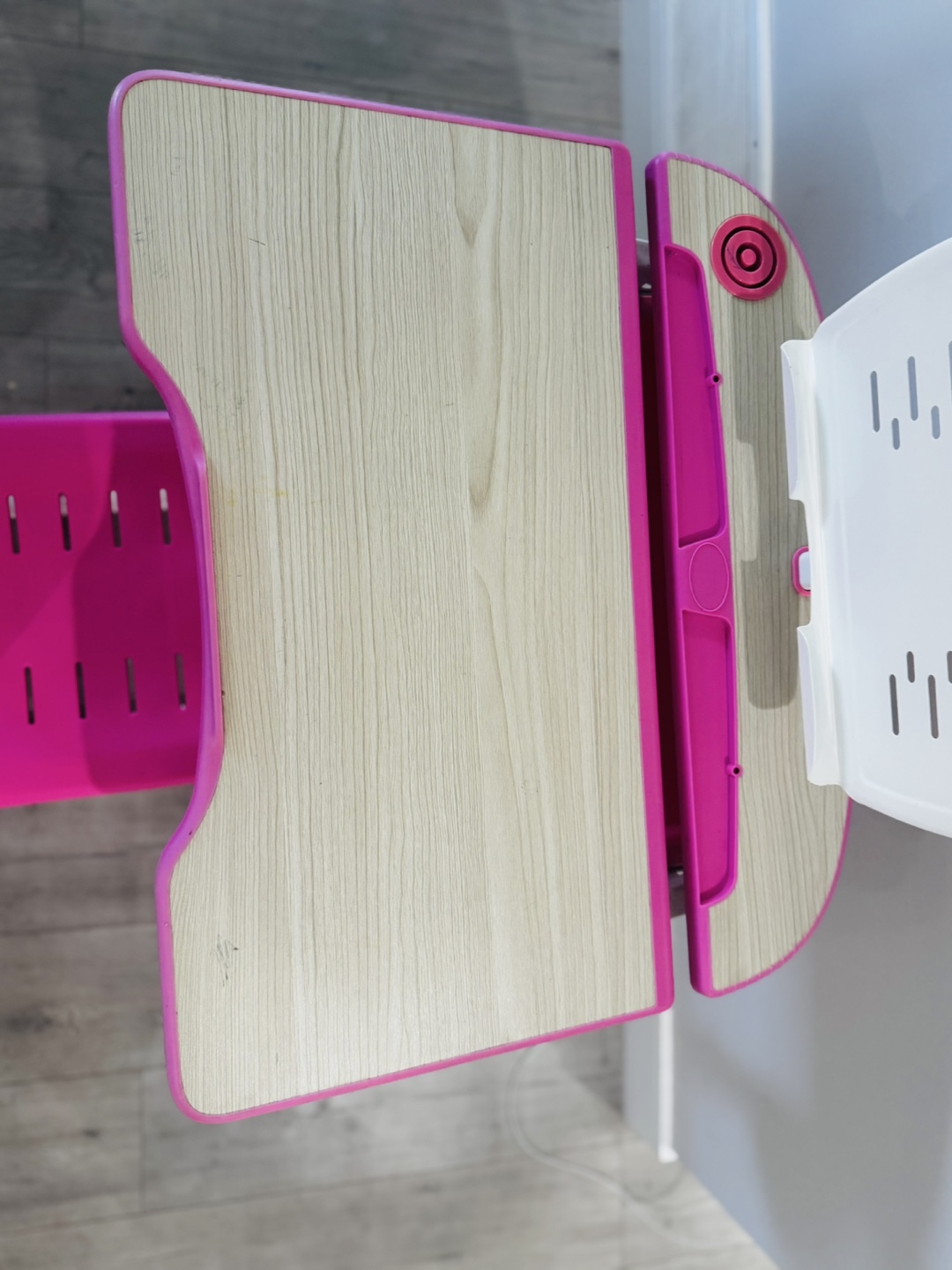 Adjustable Desk and Chair Set - Pink and White - photo 4
