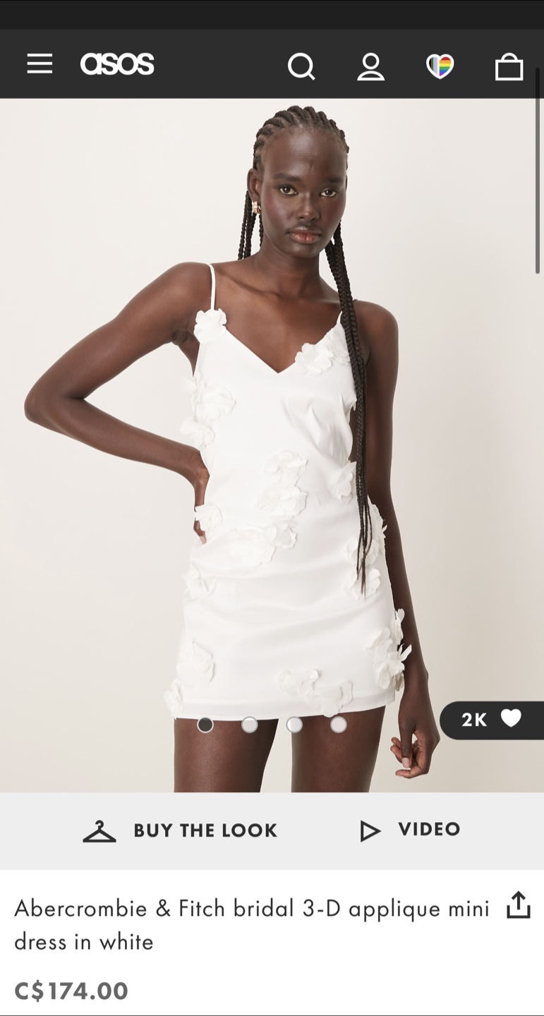 Abercrombie&Fitch Appliqué Floral White Dress XS - photo 4