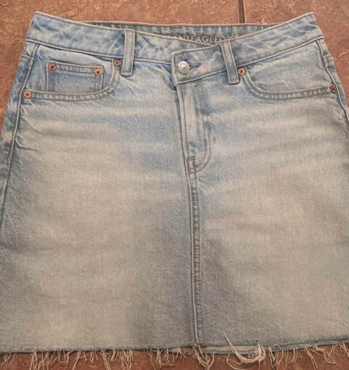 American Eagle Denim Mini Skirt size 4 thumbnail