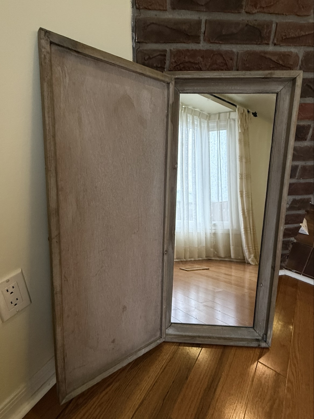 35.5”Shutter Rustic Wall Mirror - photo 2