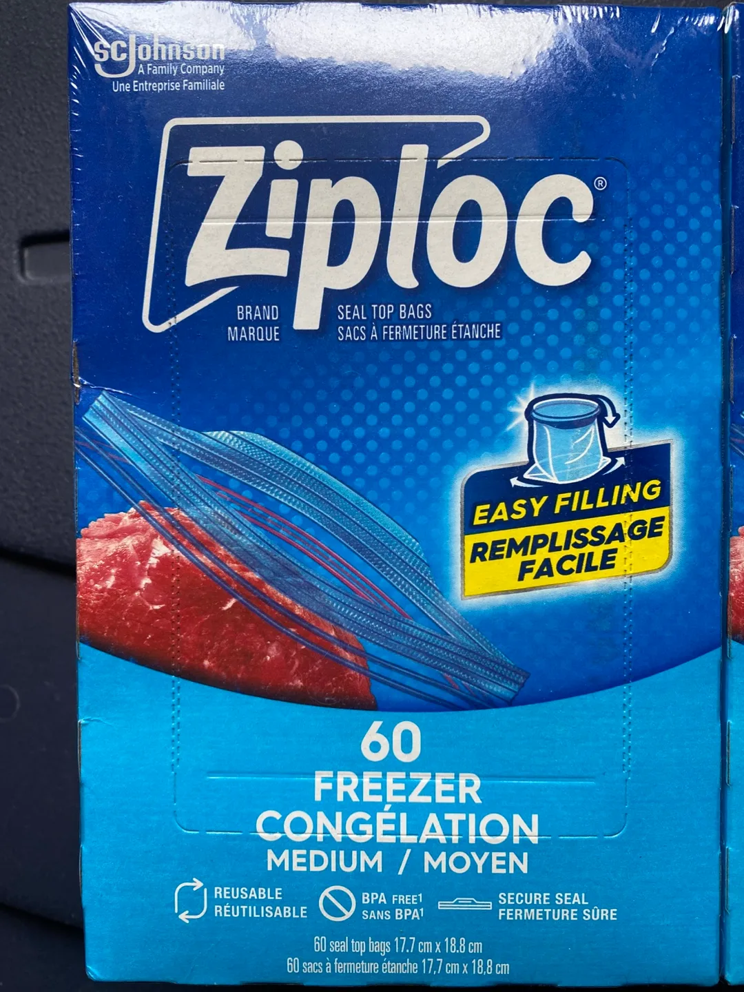 Ziploc Freezer Bags - Medium (60 bags) thumbnail