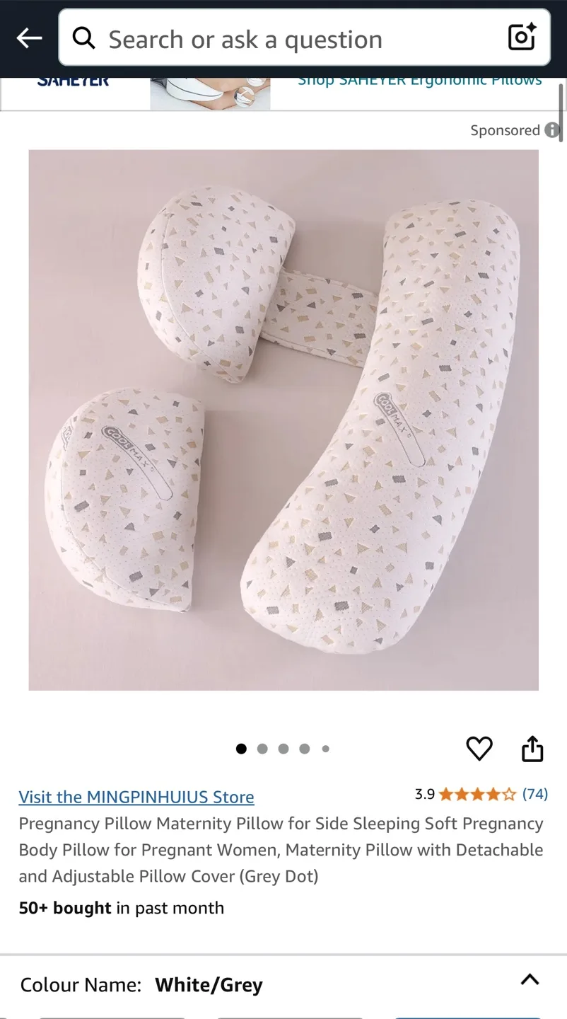 Side Sleeping Soft Pregnancy Body Pillow image indicator(2)