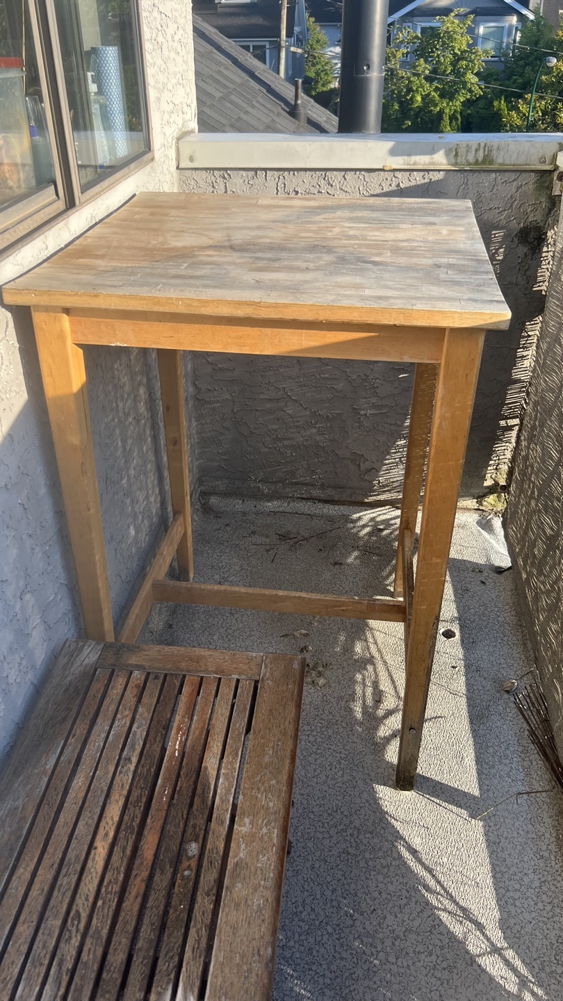 Ikea - bar height - Wooden Table - photo 2