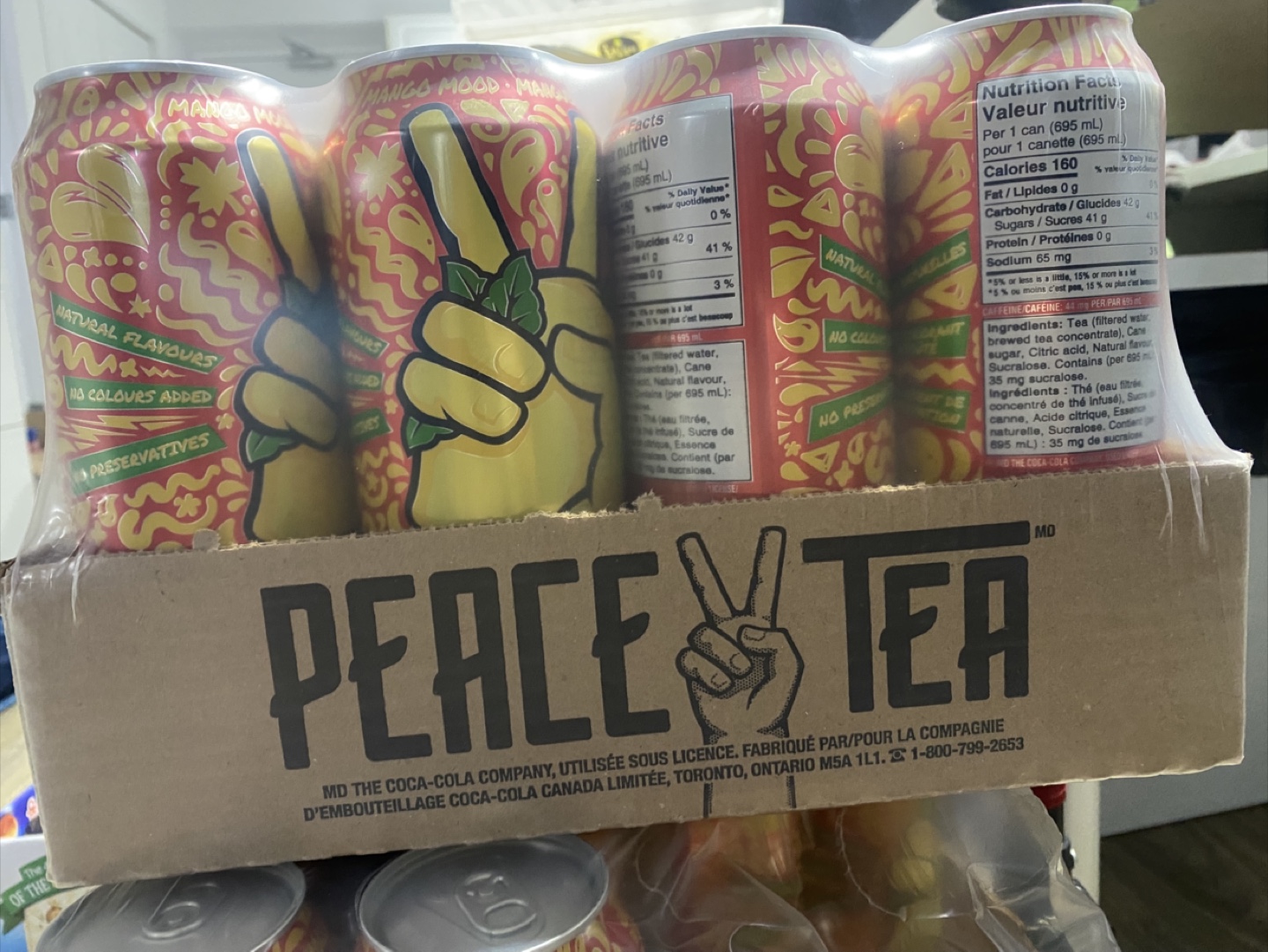 25 cans of Peace tea Mango and Peach large size - photo 2