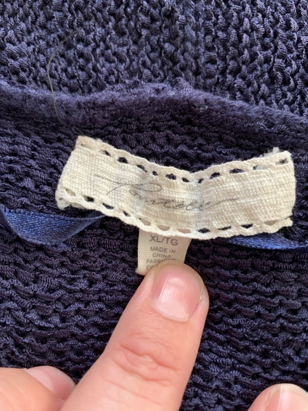 Dark Blue Cardigan Sweater - Ladies XL - photo 3