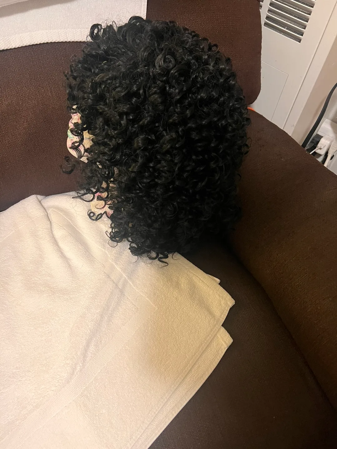 Curly Black Wig with Cap image indicator(3)