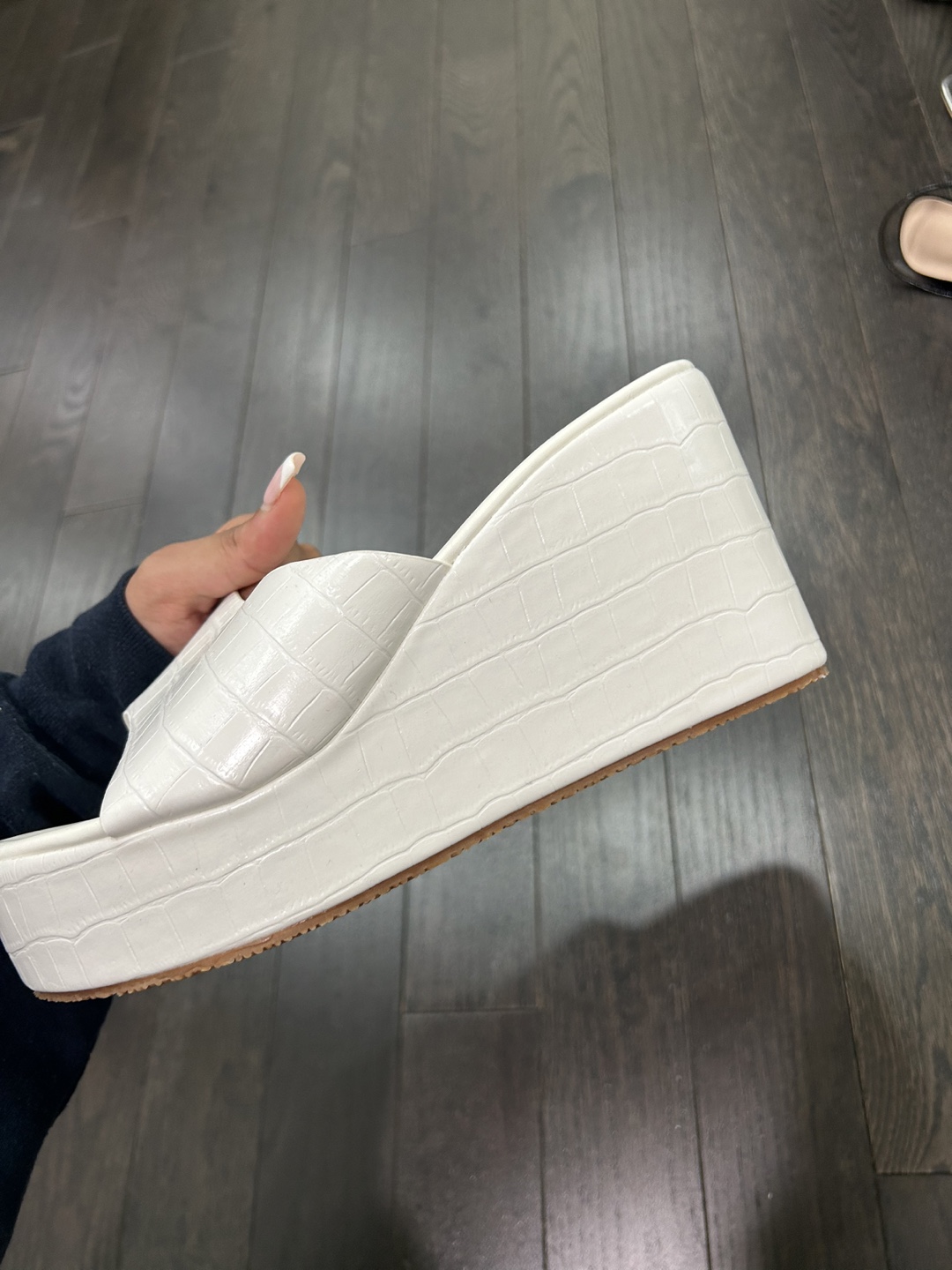 White Wedge Sandals - Size 38 - photo 3