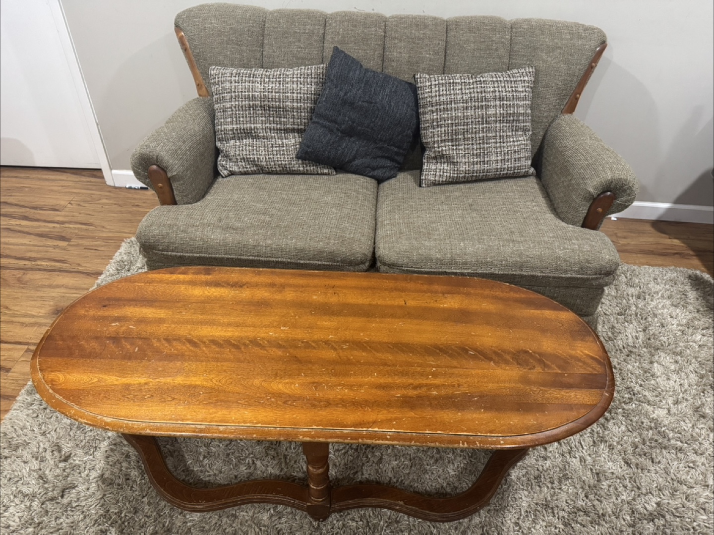 Vintage Loveseat and Coffee Table Set
