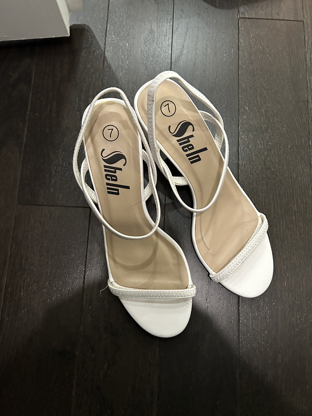 Shein White Strappy Heels - Size 7 - photo 2