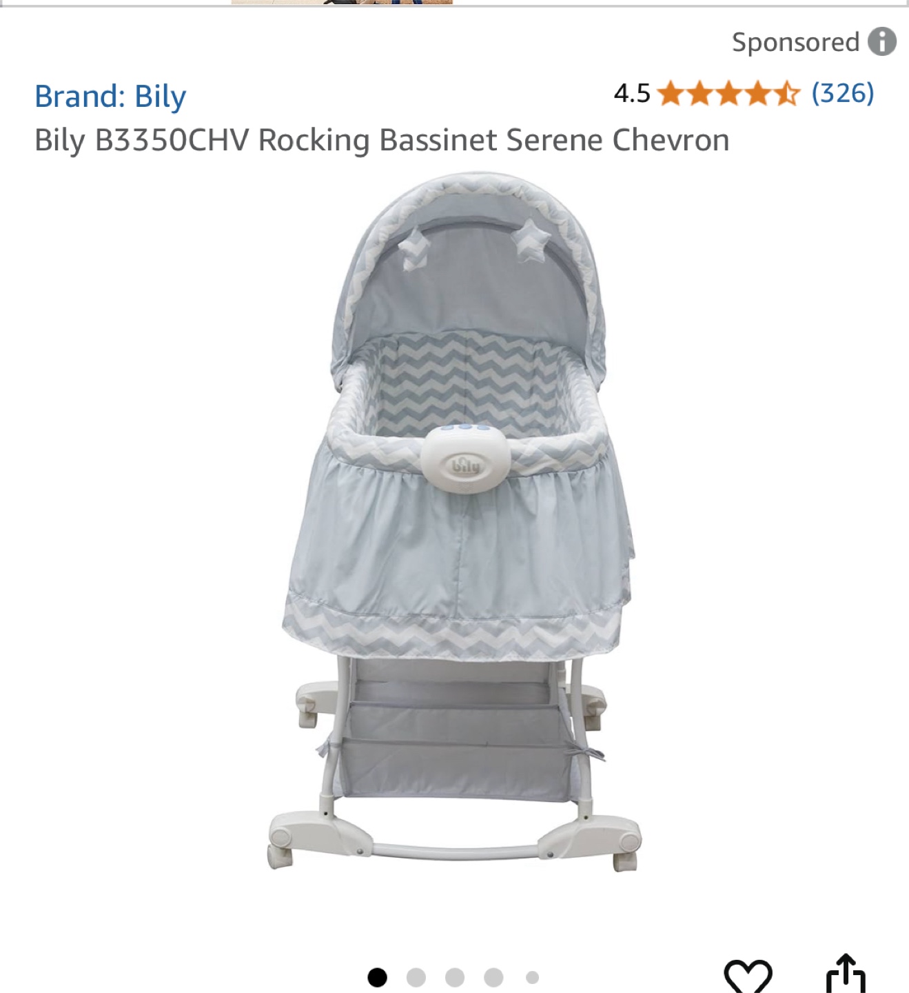 Bily Rocking Bassinet ( used ) - photo 2