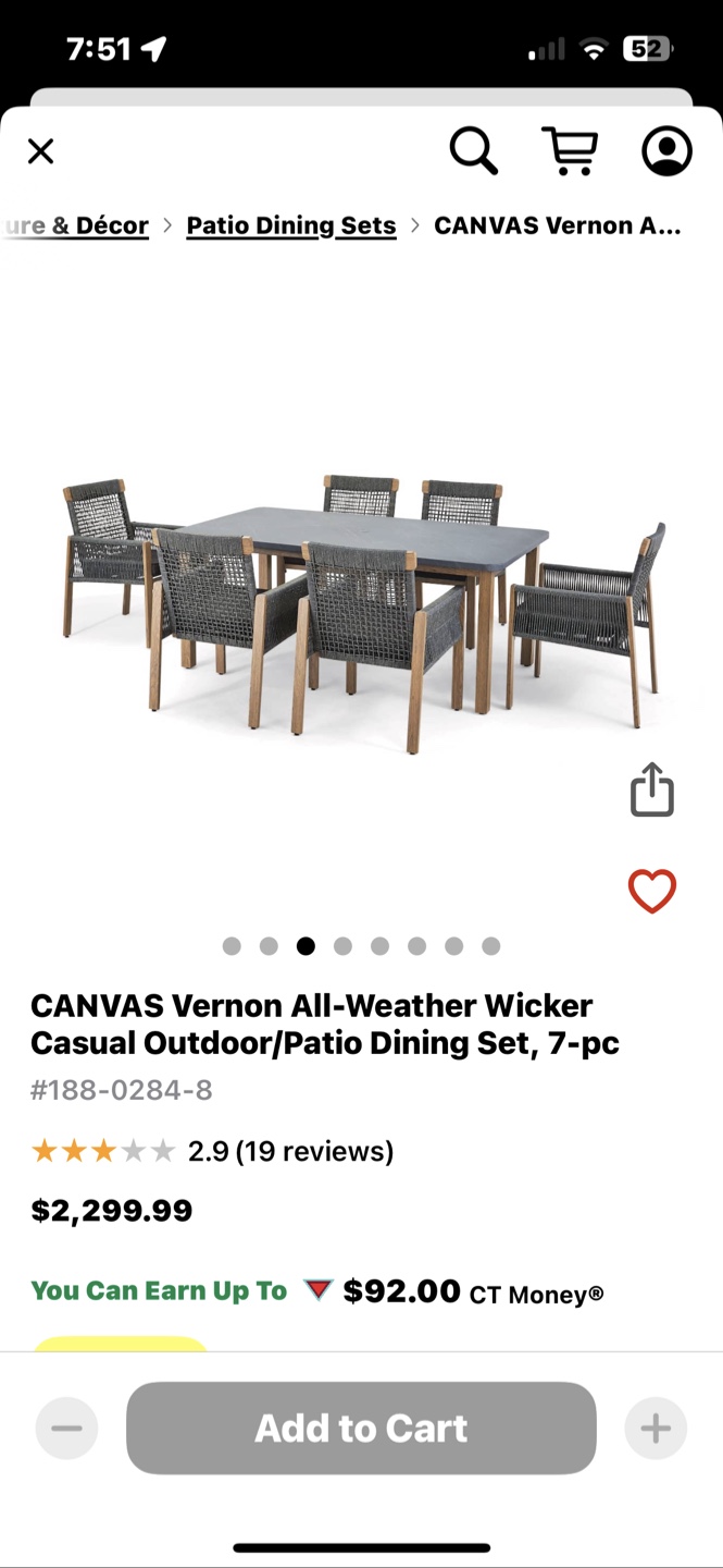 CANVAS Vernon 7-Piece Patio Dining Set - photo 5