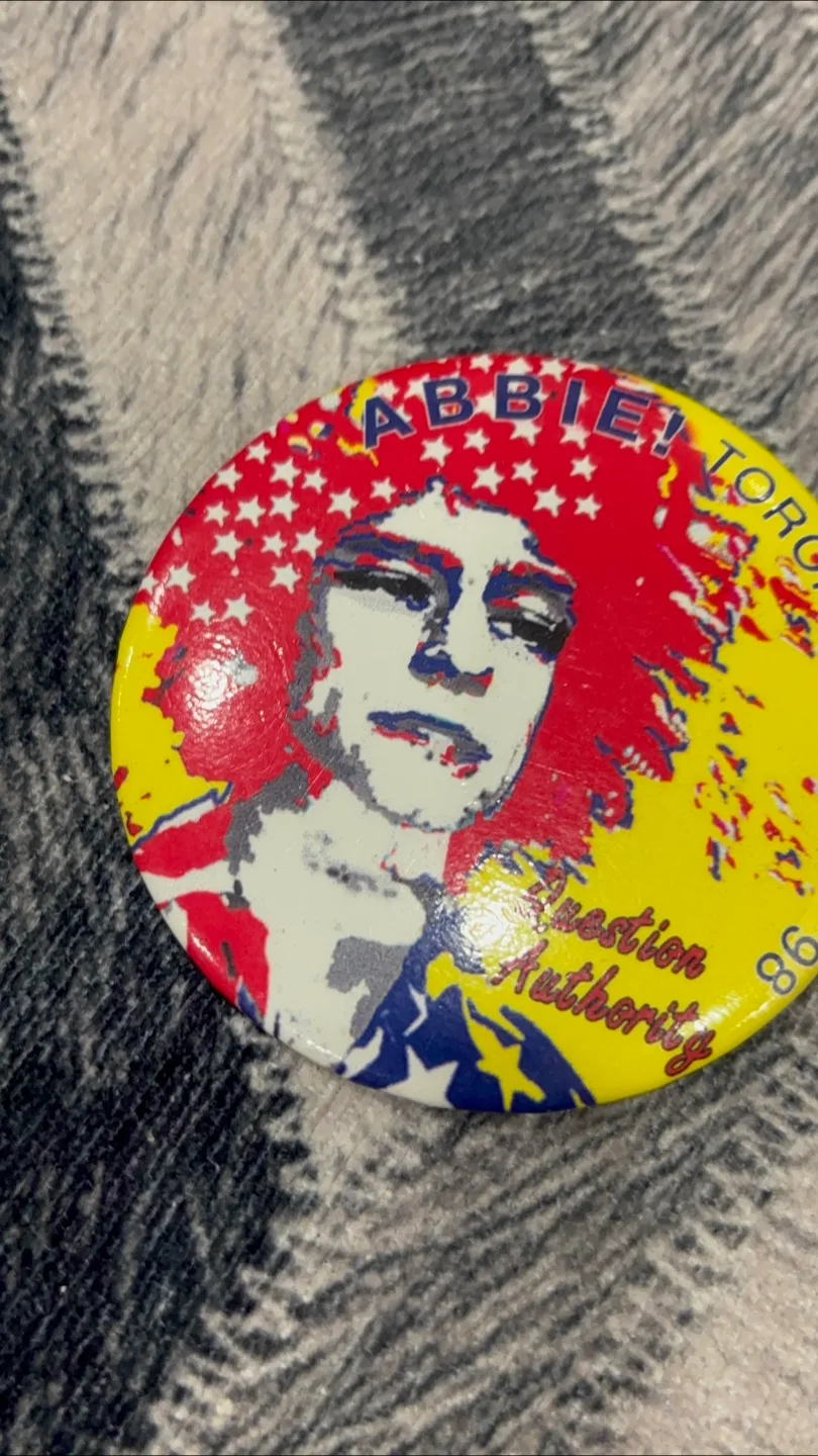 Vintage Button Pin - Abbie! Toronto Crew 1986 thumbnail