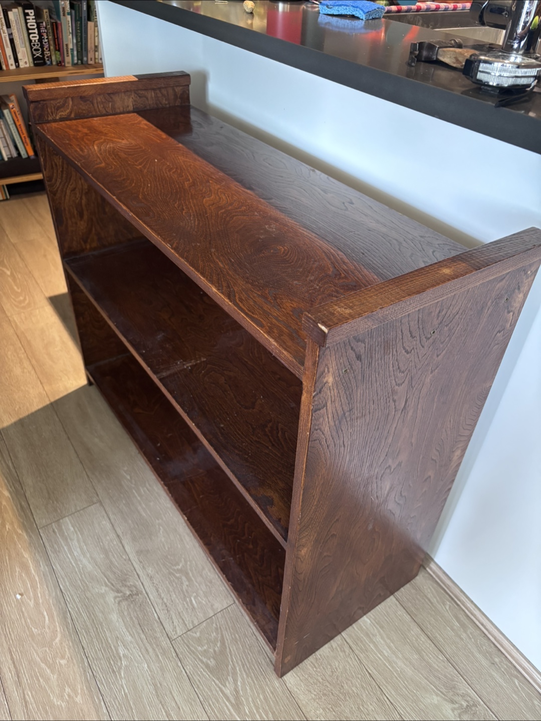 Wooden shelving unit