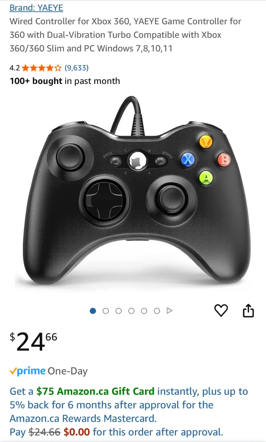 Xbox 360 Wired Controller thumbnail