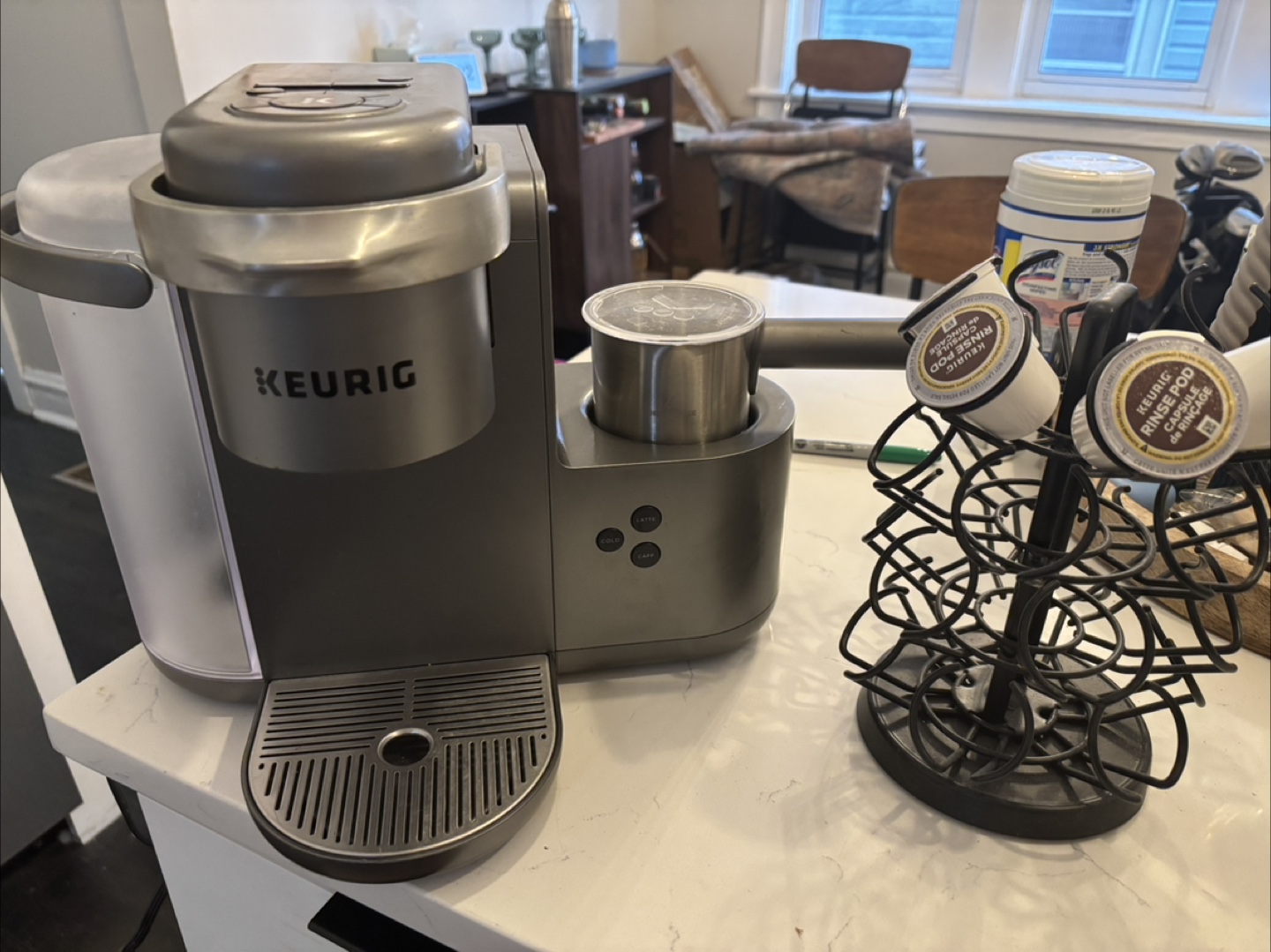 Keurig Coffee Maker with Pod Holder
