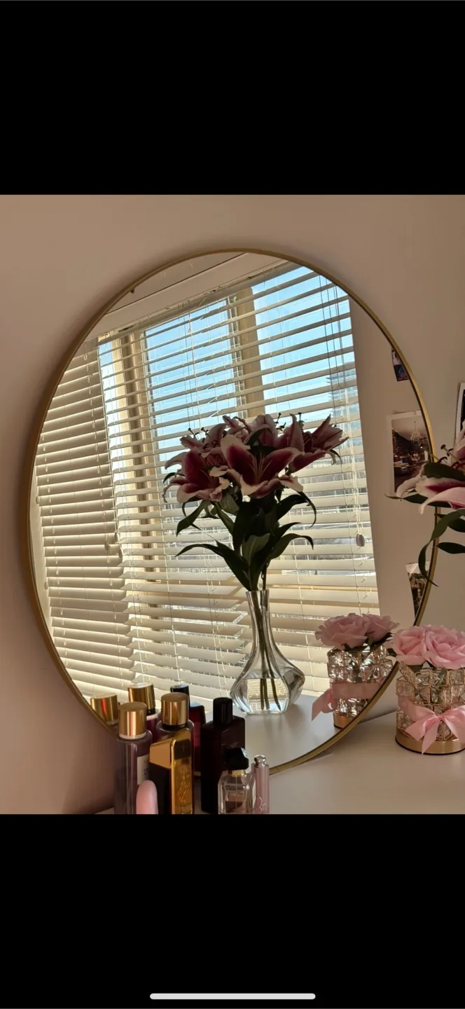 IKEA round gold mirror thumbnail