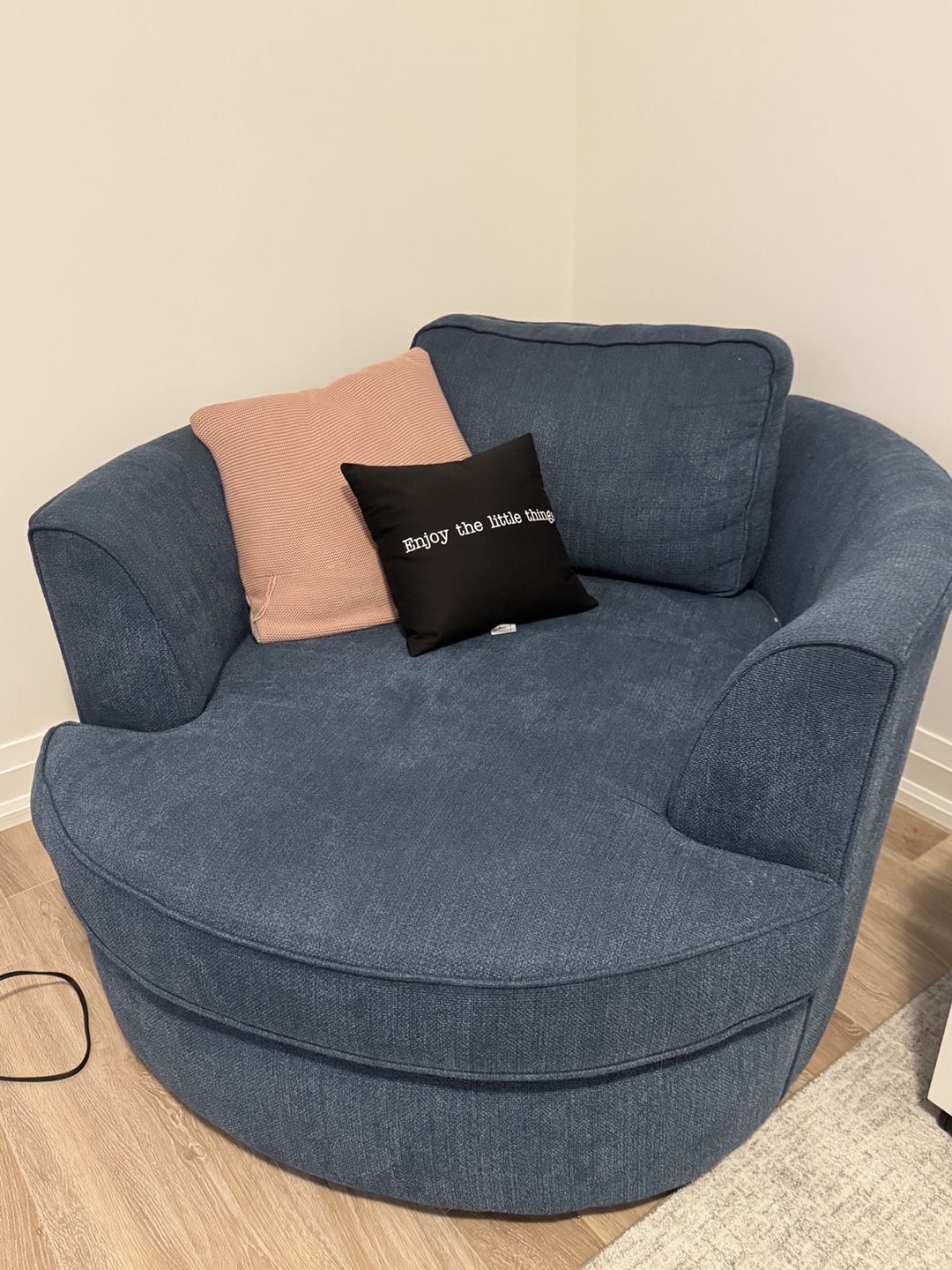 Cozy Blue Swivel Chair - photo 2