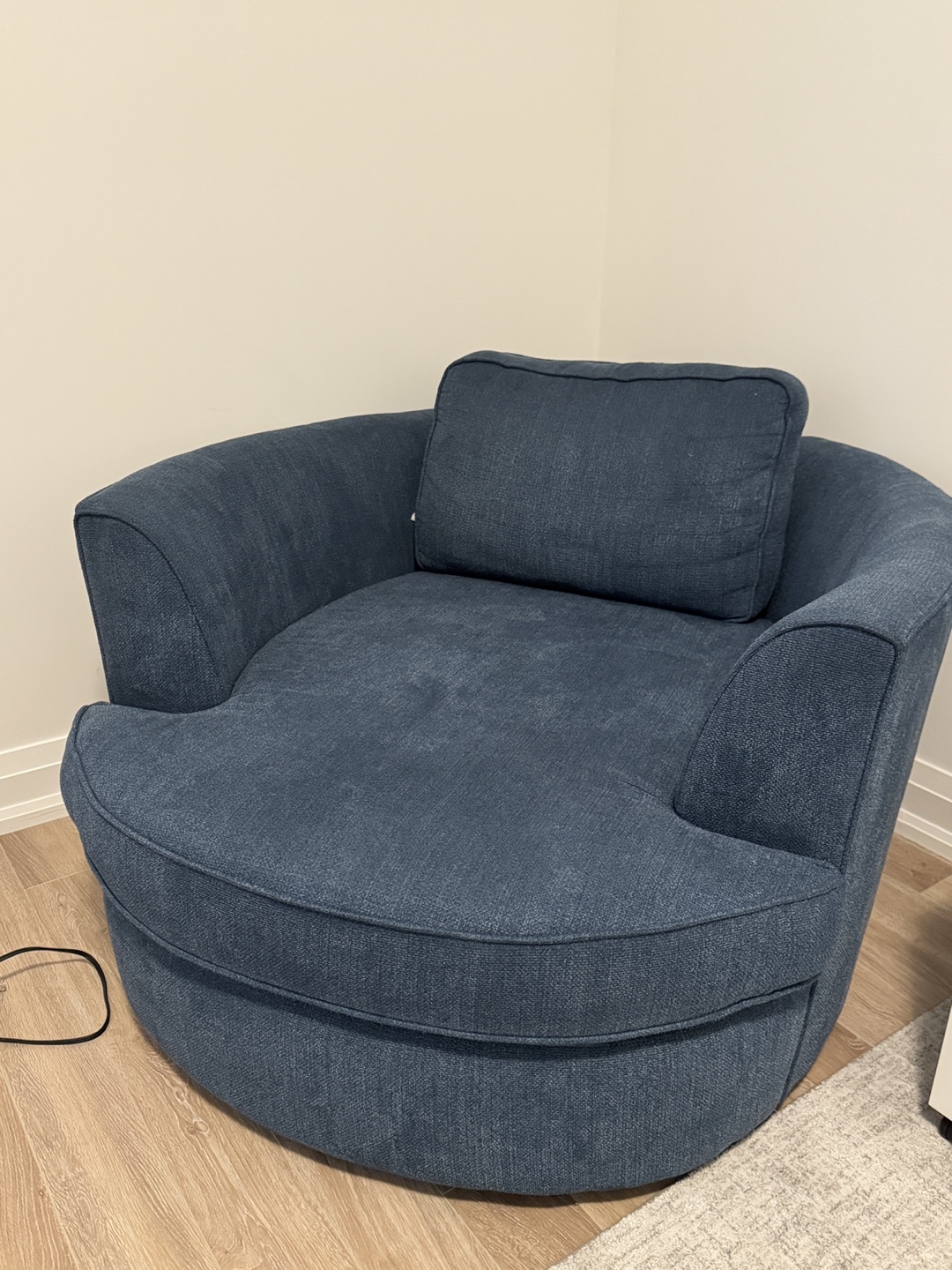 Cozy Blue Swivel Chair