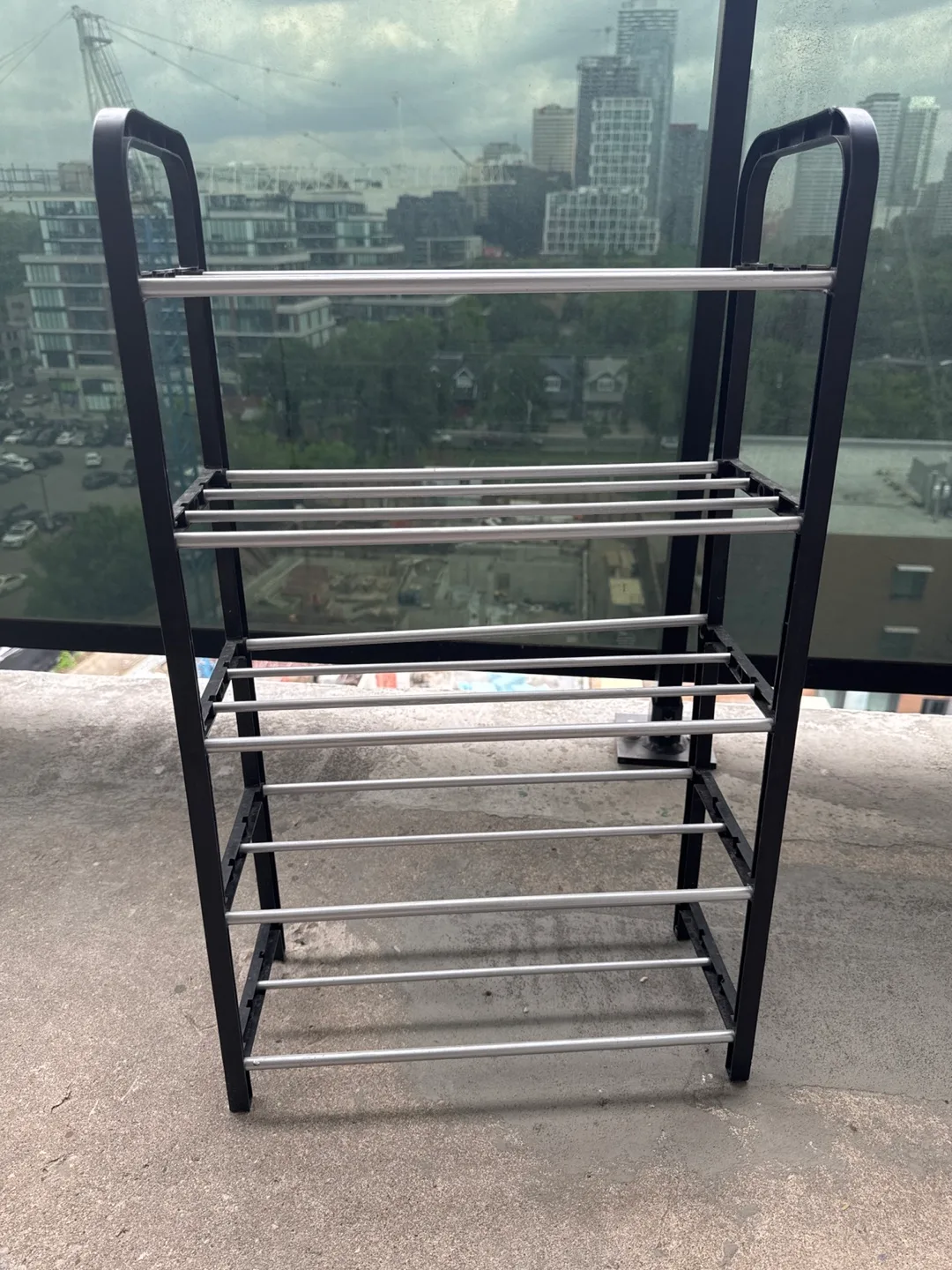 Shoe Rack - Black and Silver thumbnail