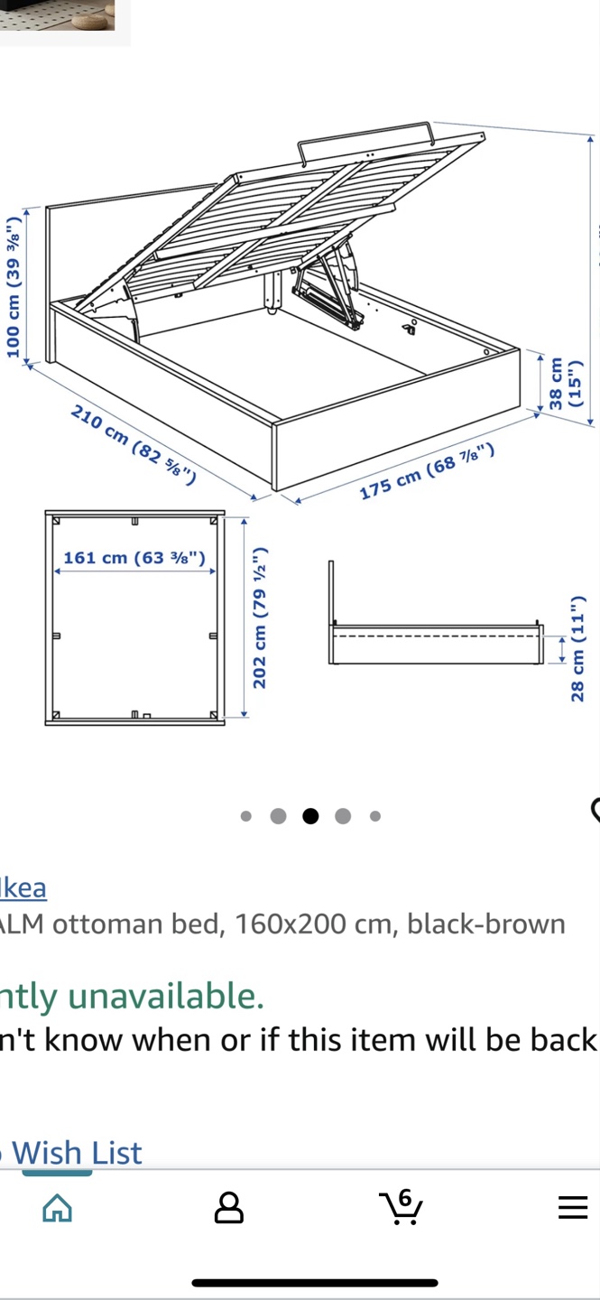 Ikea Queen Bed Frame with Storage