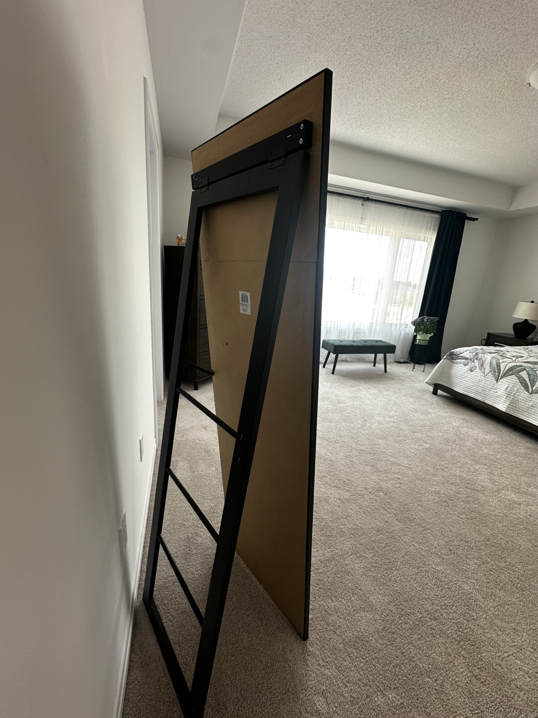 Tall Black Standing Mirror - photo 3
