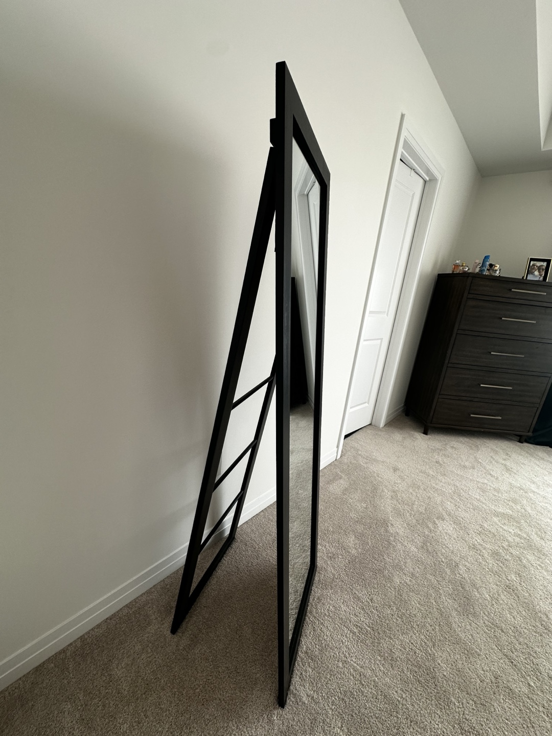 Tall Black Standing Mirror - photo 2