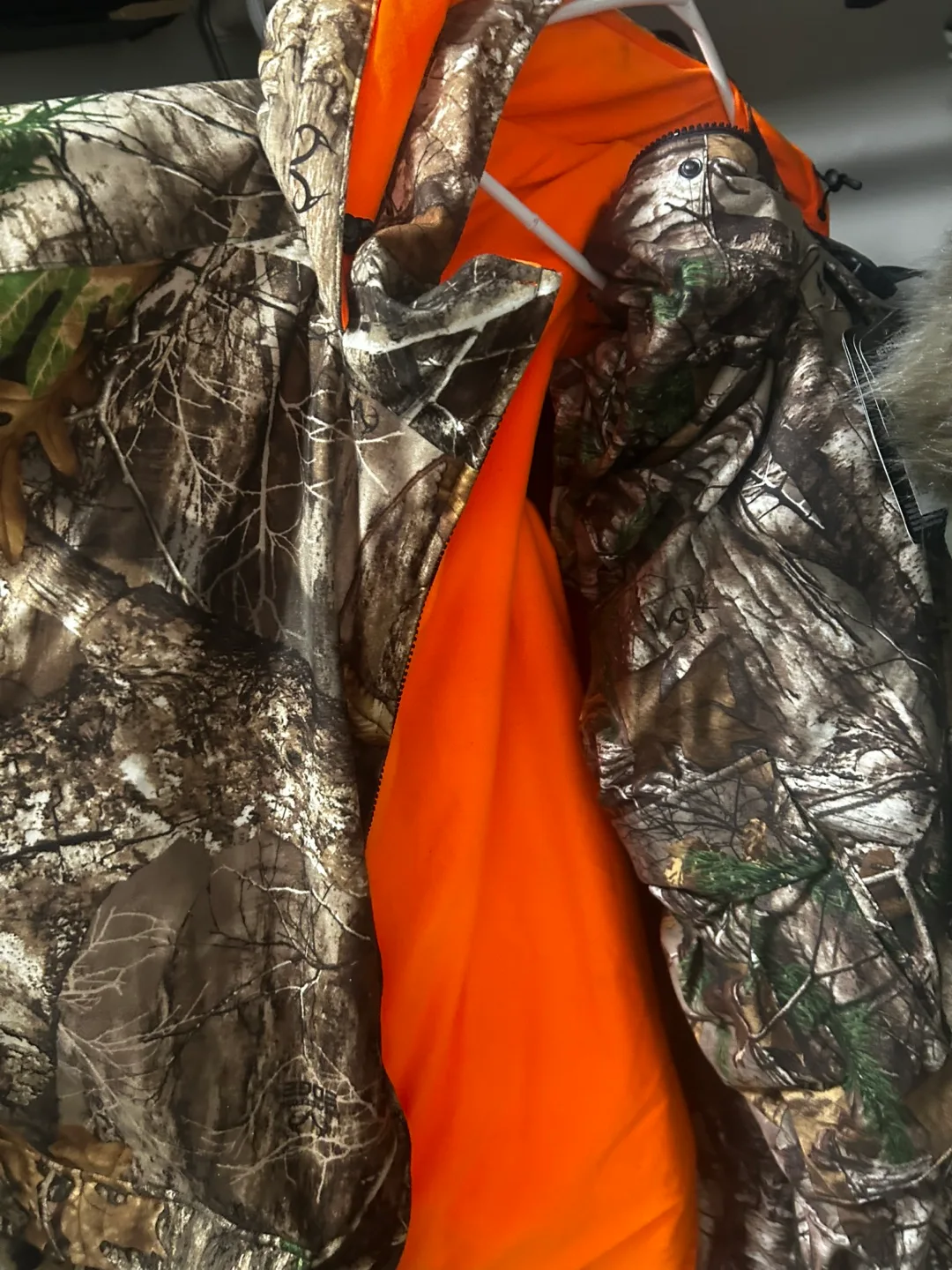 Camouflage Hooded Coat with Orange Interior - XXL thumbnail