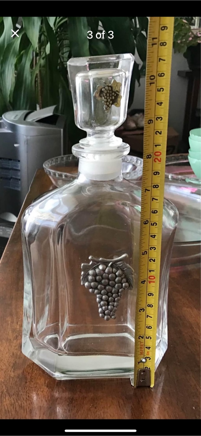 Vintage Decanter with Grape Motif - photo 3