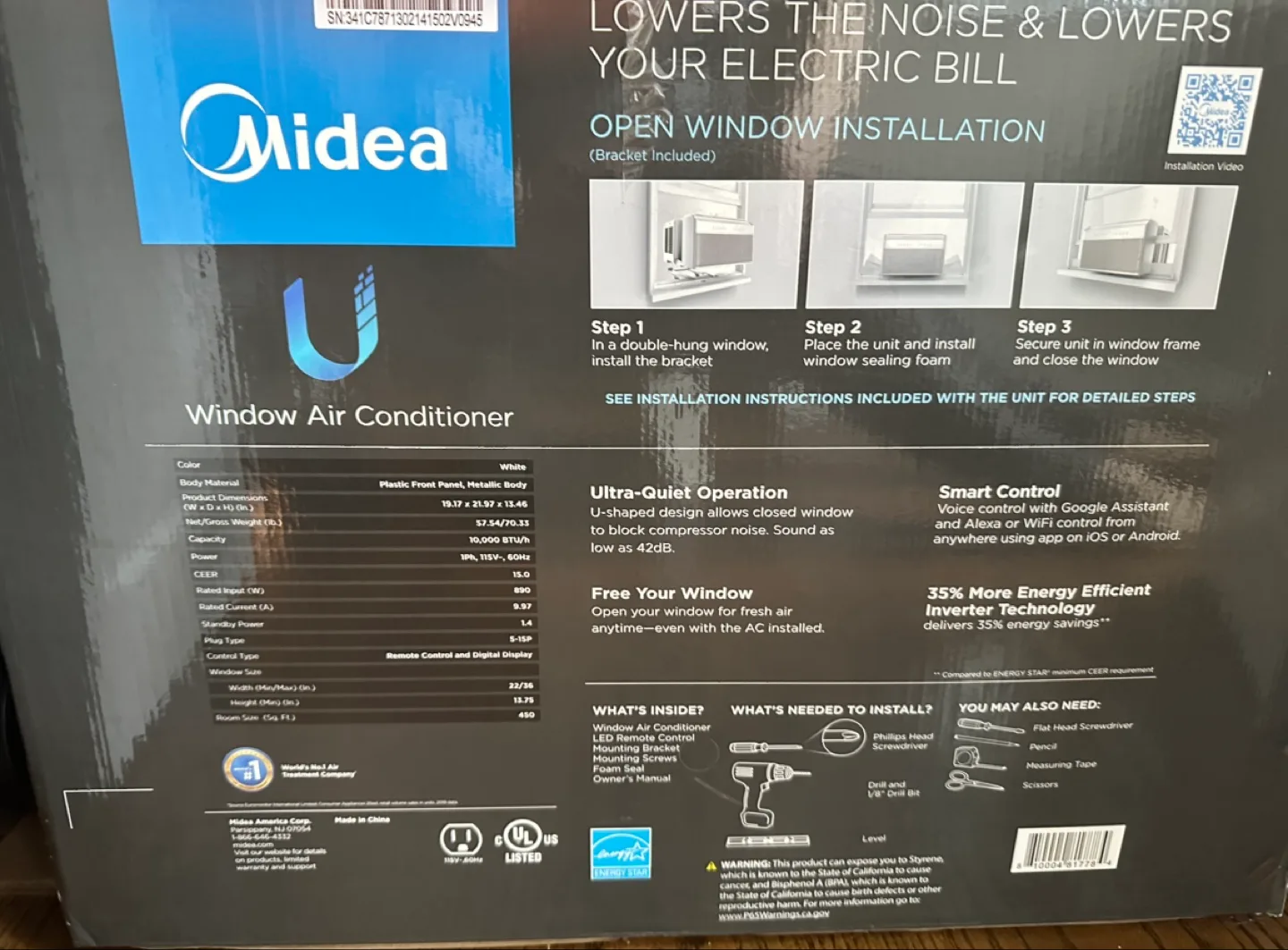 Midea Window Air Conditioner 10,000 BTU image indicator(2)