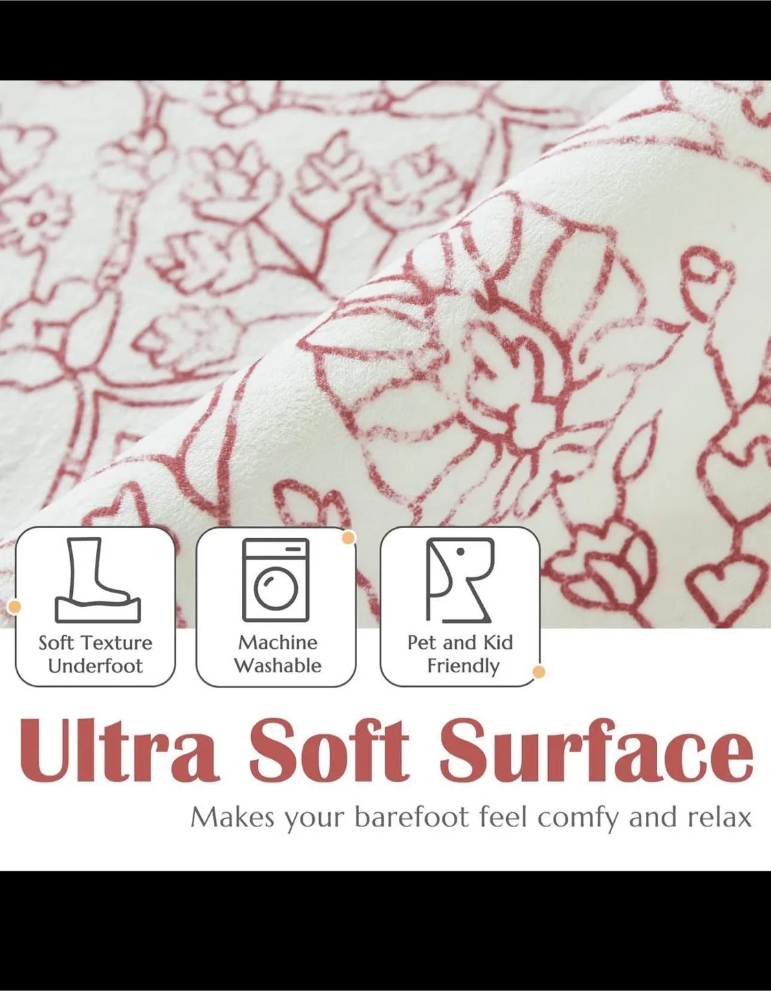 Boho Area Rug 8x 10 Floral Print Cashmere Carpet image indicator(3)