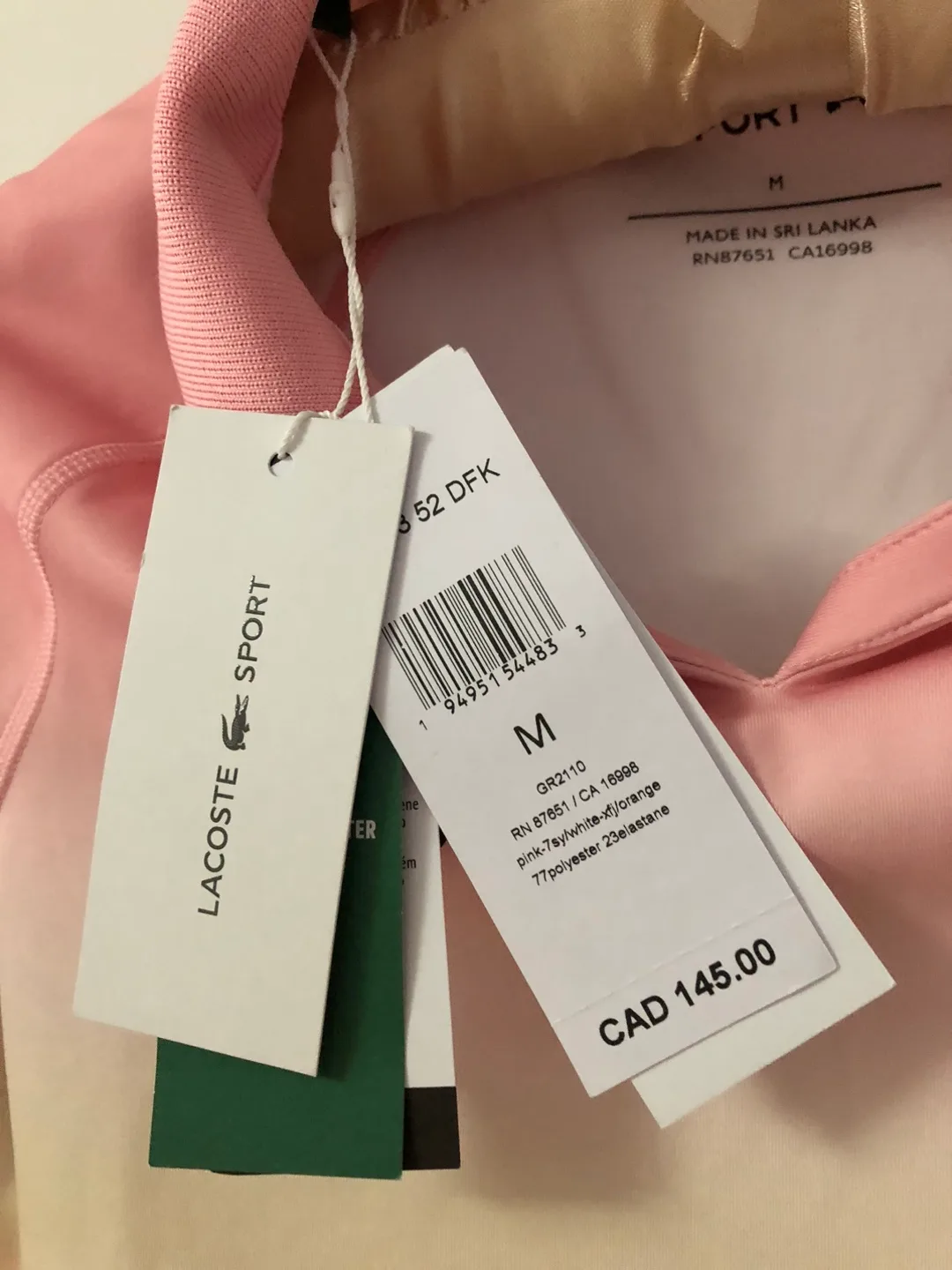 New Lacoste SPORT Summer Gradient Stretch Polo Shirt image indicator(4)