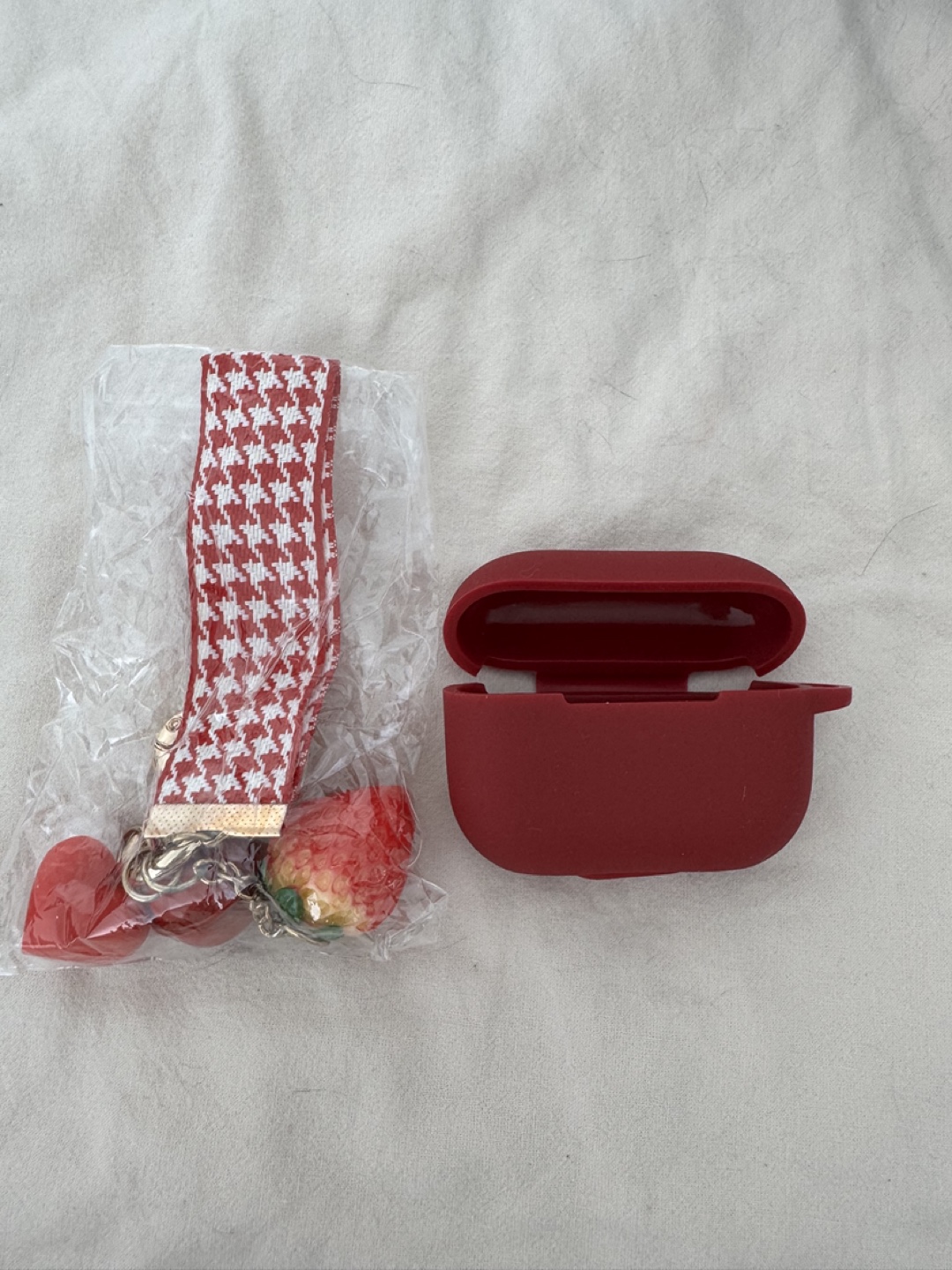 Red Earbud Case with Charm - photo 2