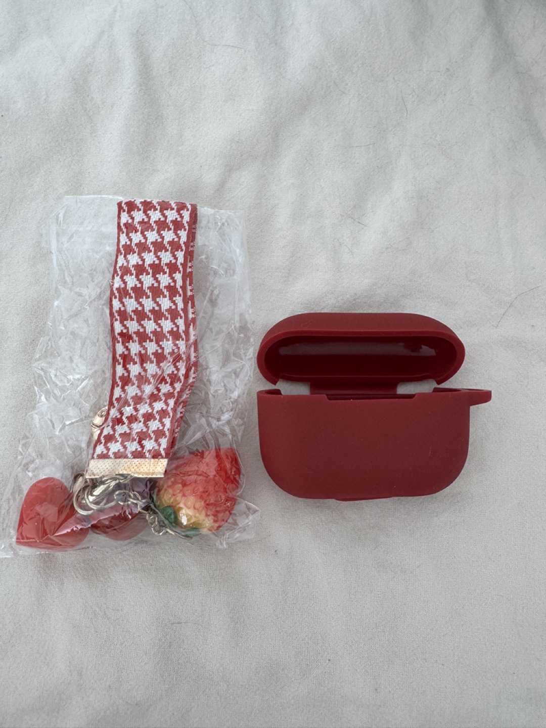Red Earbud Case with Charm - photo 3