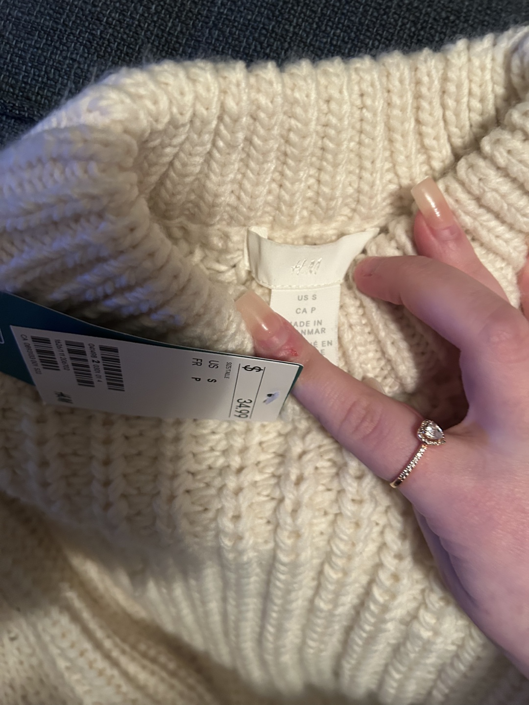 H&M Cream Coloured Knit Sweater - photo 3