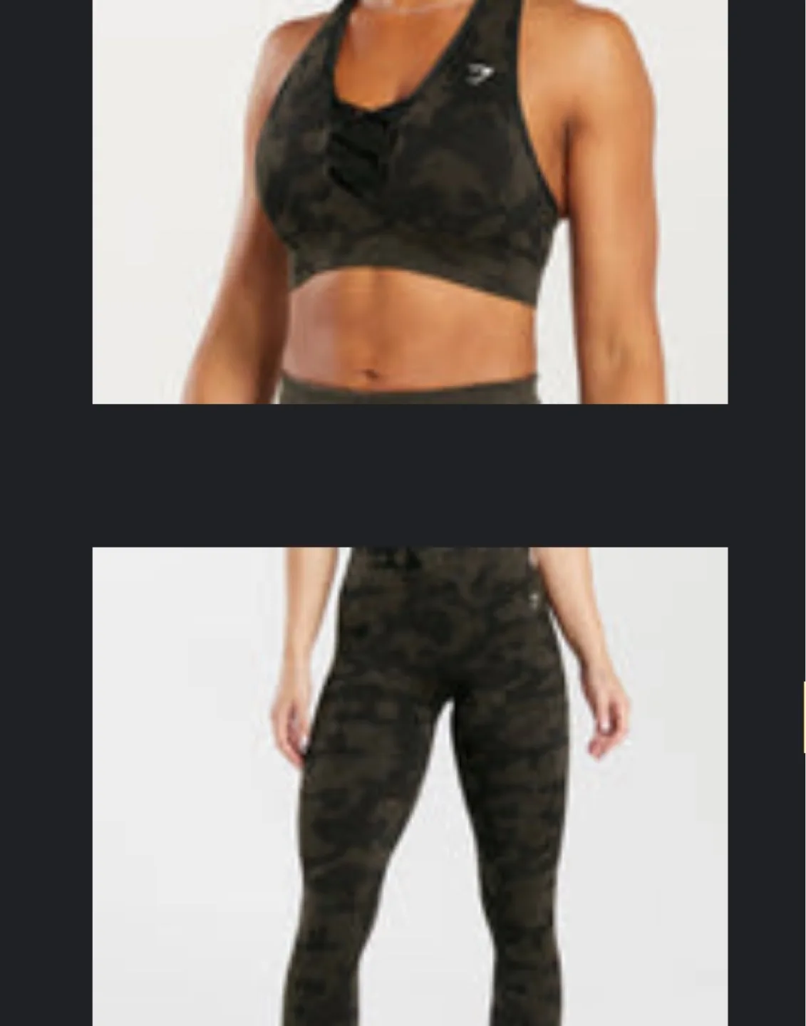 Gymshark Camo Matching Set(New)