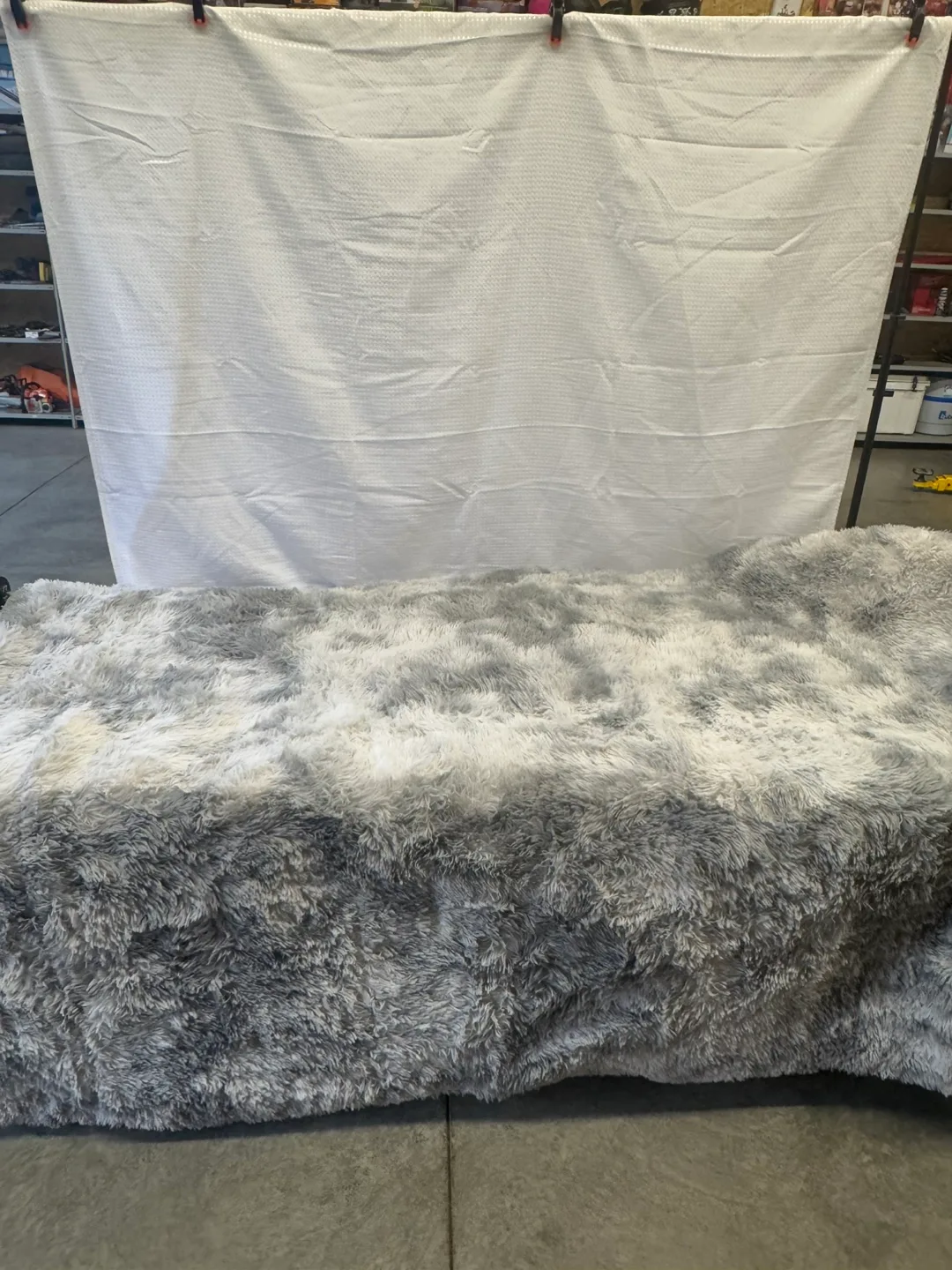 5x8 Large Fluffy Area Rug Grey/White image indicator(5)