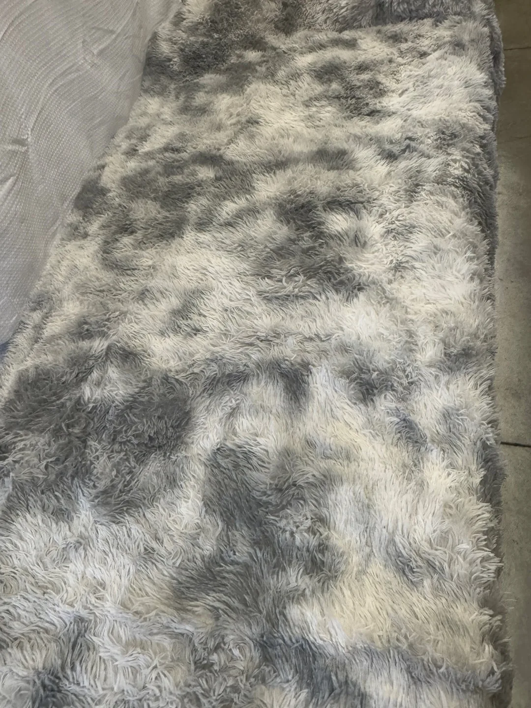 5x8 Large Fluffy Area Rug Grey/White image indicator(7)