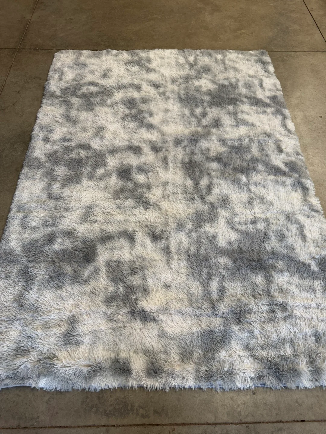 5x8 Large Fluffy Area Rug Grey/White image indicator(8)