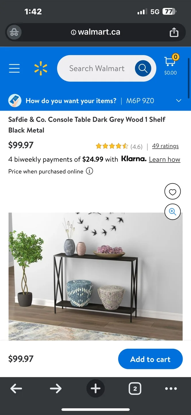 Safdie & Co. Console Table thumbnail