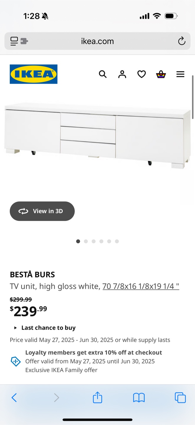 IKEA White TV Unit - photo 4