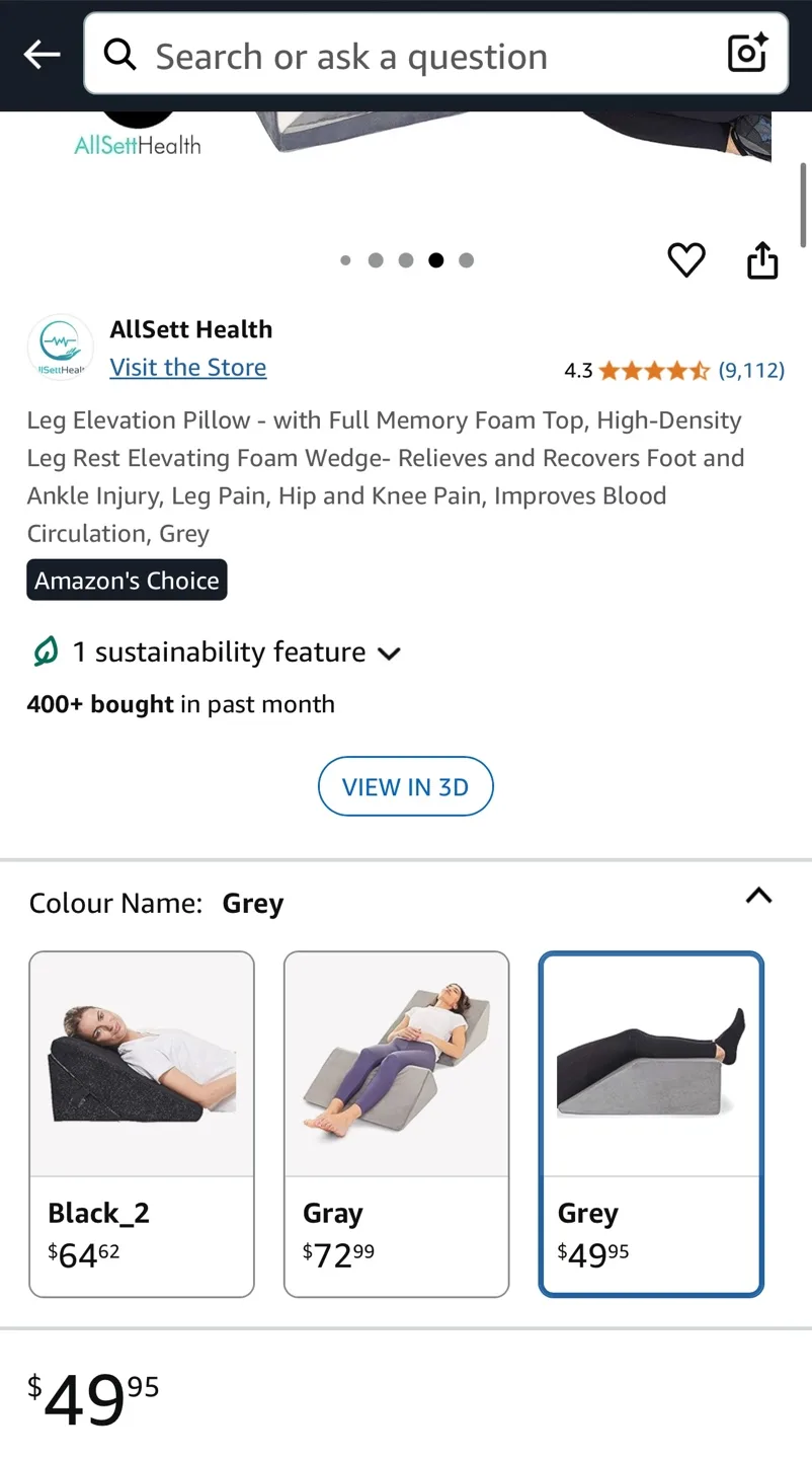 Leg Elevation Pillow Riser Pillow image indicator(3)