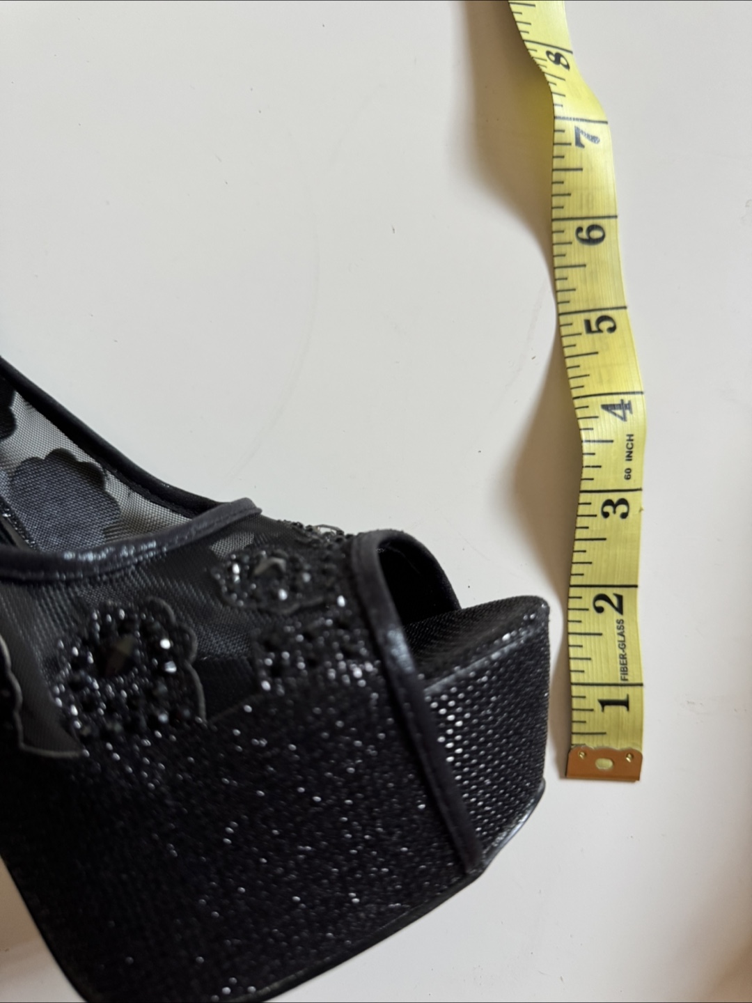 Elegant Black Platform Heels size 7 - photo 5