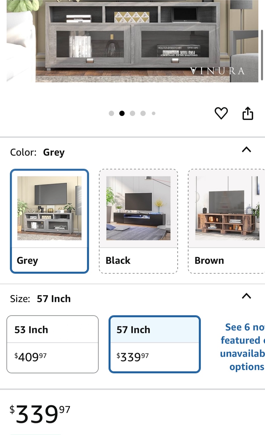 Grey TV Stand - photo 5