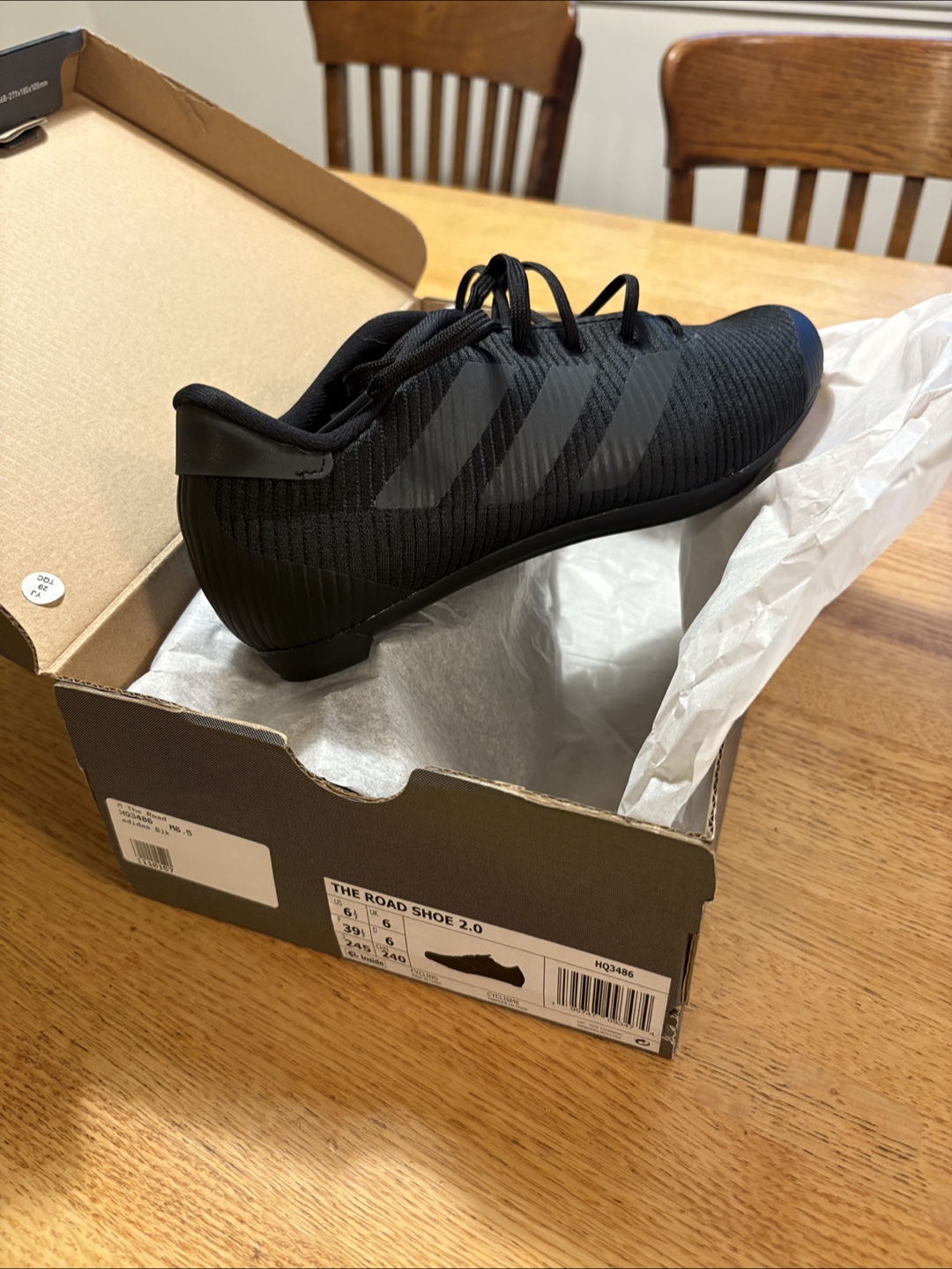 Adidas The Road Shoe 2.0 Cycling Shoes - Black - Size 6.5