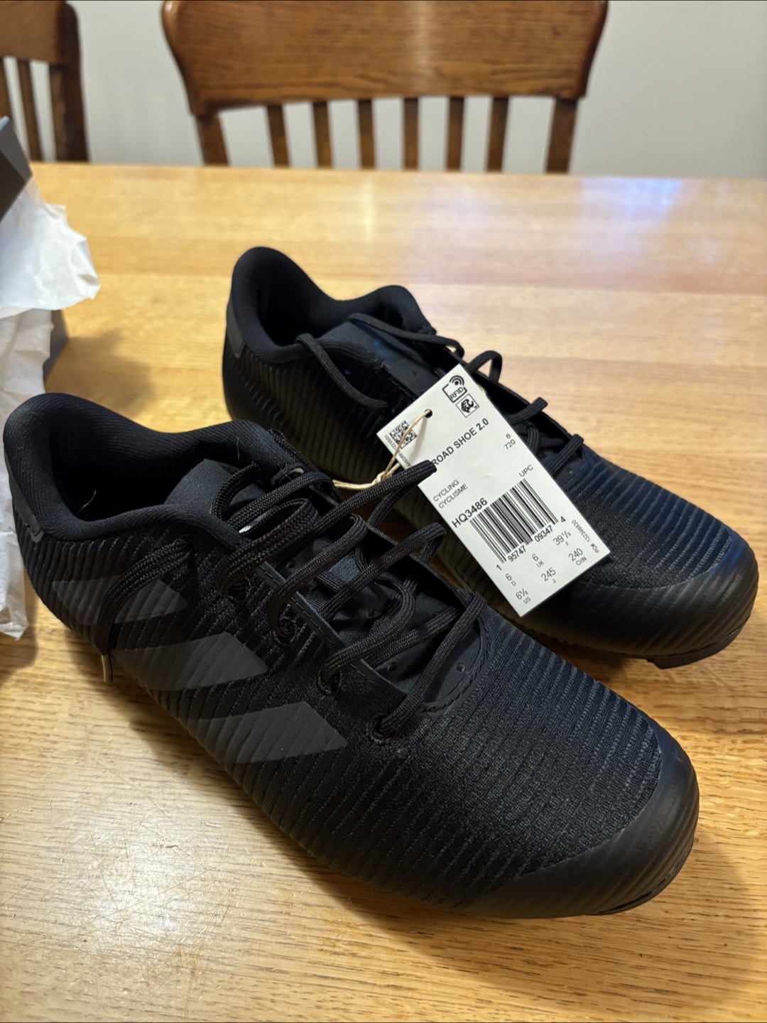 Adidas The Road Shoe 2.0 Cycling Shoes - Black - Size 6.5 - photo 3