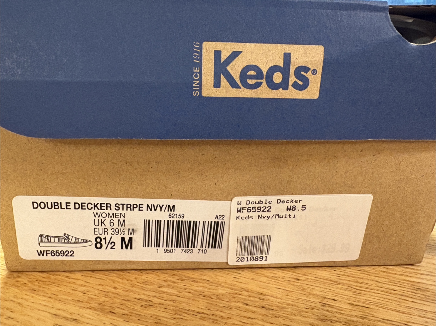 Keds Double Decker Stripe Navy/Multi Women's Slip-On Sneakers - photo 4