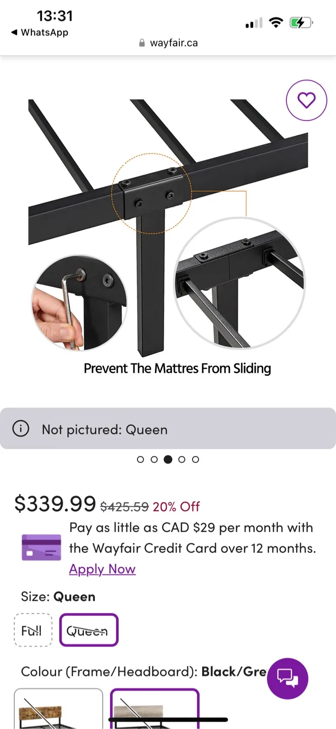 Queen Size Bed Frame image indicator(6)